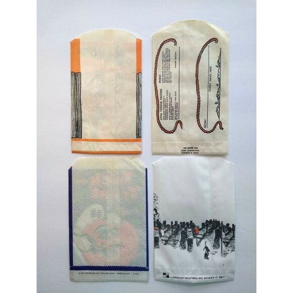 Halloween Candy Trick Or Treat Bags Moustache Boy Humanized Cowboy Goblin Lot 4 - Picture 4 of 4